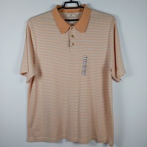 Paradise Collection Men's Polo Shirt Silk Blend Striped NEW